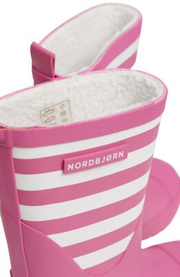 Nordbjørn Dunder Fôrede Gummistøvler, Fuschia/White