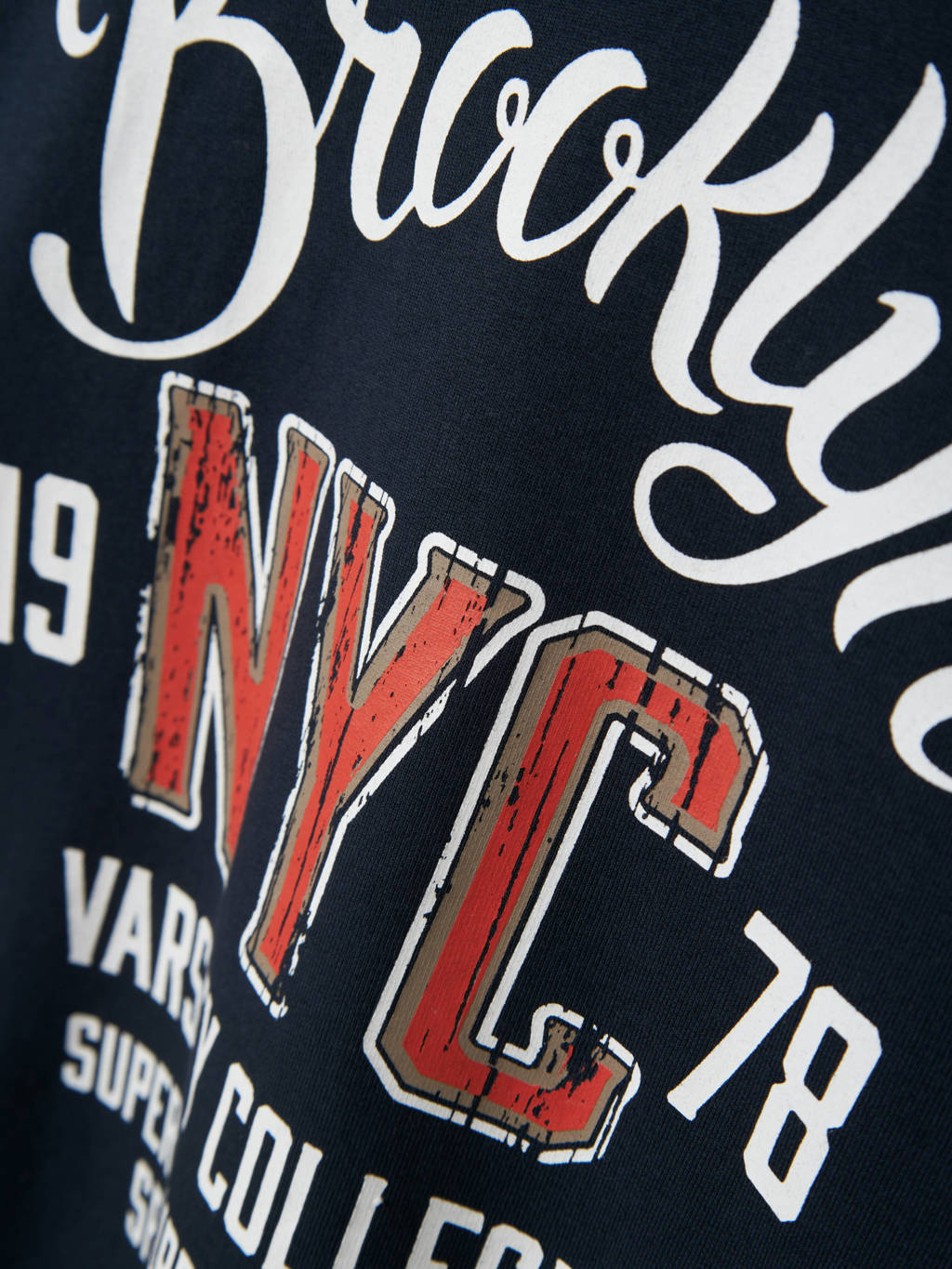 NAME IT hoodie NKMVUGO met printopdruk donkerblauw