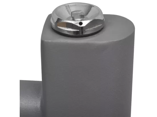 Sèche-serviettes eau chaude à rails droits gris 500x764 mm