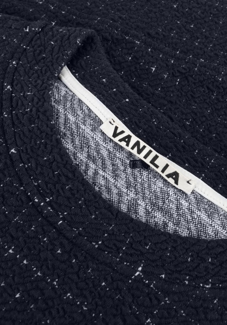 VANILIA donkerblauwe vanilia trui structure sweat
