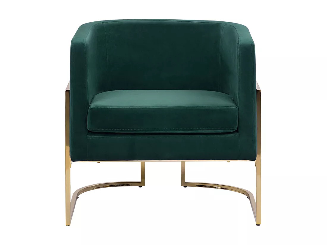Fauteuil SIRKKA Velours Vert foncé