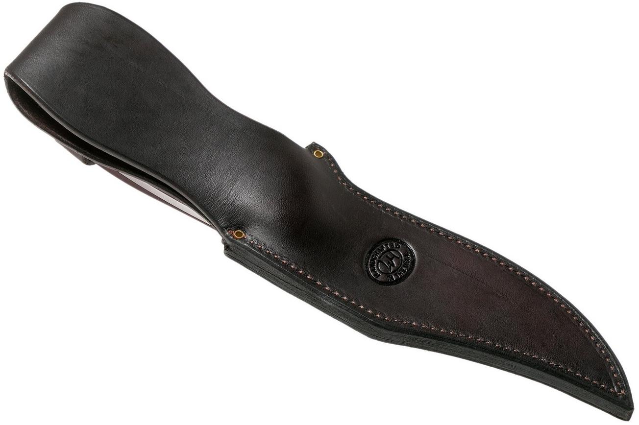 Rick Hinderer Ranch Bowie Burgundy Canvas Micarta, Stonewashed, bowie mes
