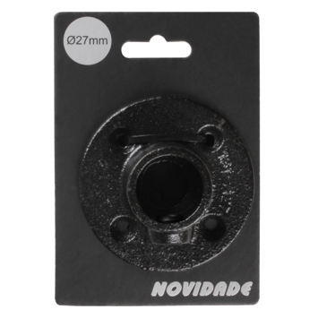 Novidade steigerbuis koppelstuk voetplaat zwart ø 27 mm
