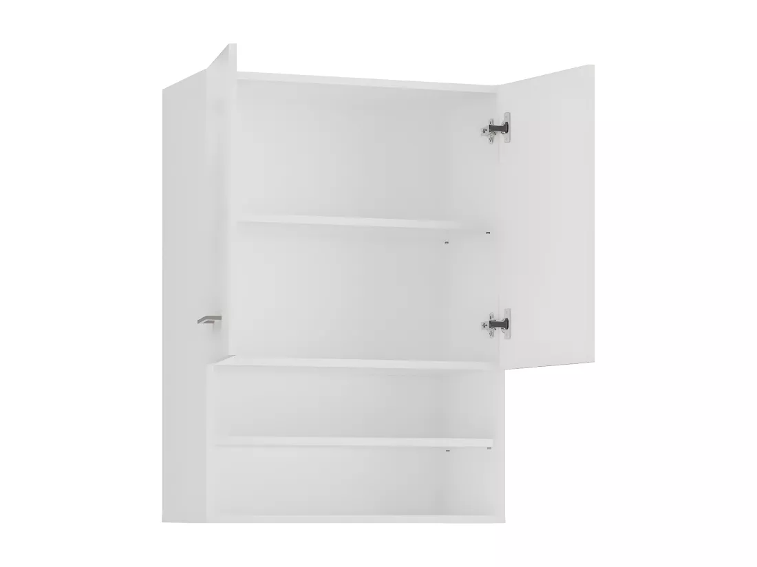 NELLIO - Armoire de toilette murale - Meuble SDB à suspendre - 64x30x90cm - Rangement Salle de bain