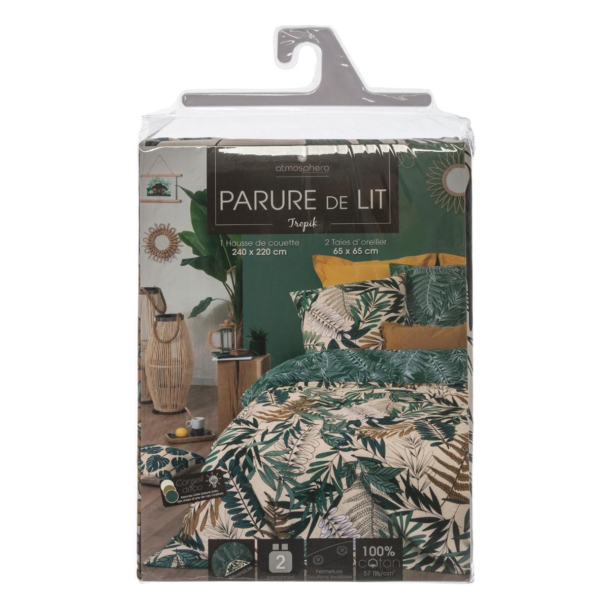 PARURE IMPRIMEE TROPIQUE 240X220CM