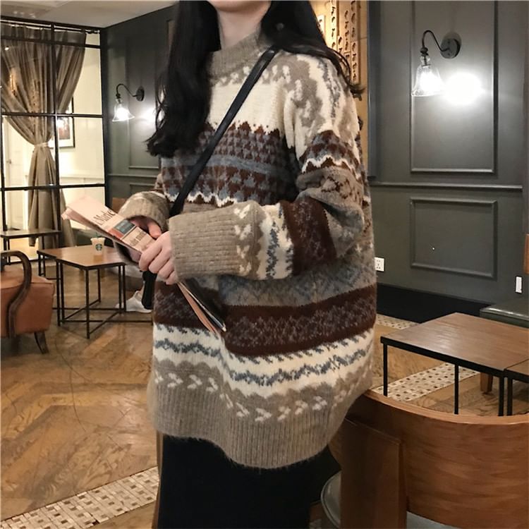 Ashlee - Oversized trui met patroon