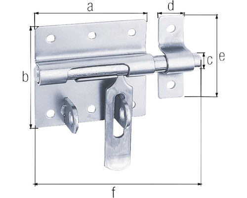 Grendelslot 80 mm verzinkt