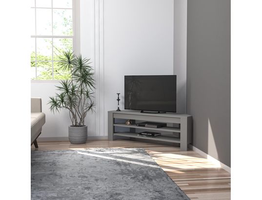 CONCEPT1 - Meuble TV Anglato gris 120 x 30 x h40 cm