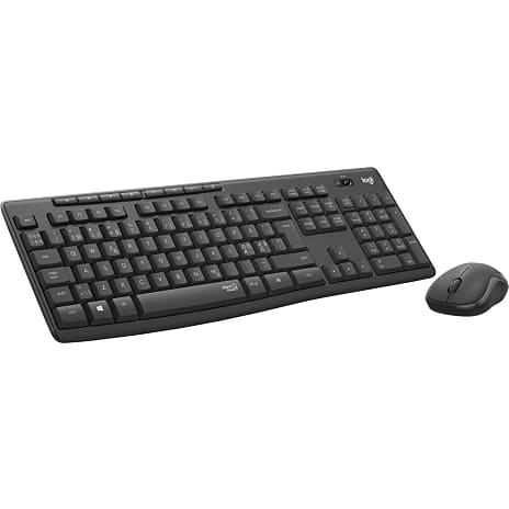 Logitech MK295 Silent tastatur og mus - Pan Nordic - grafit