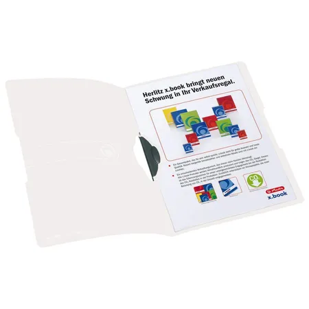 Herlitz Express Clip Hefter PP A4 transpartent farblos