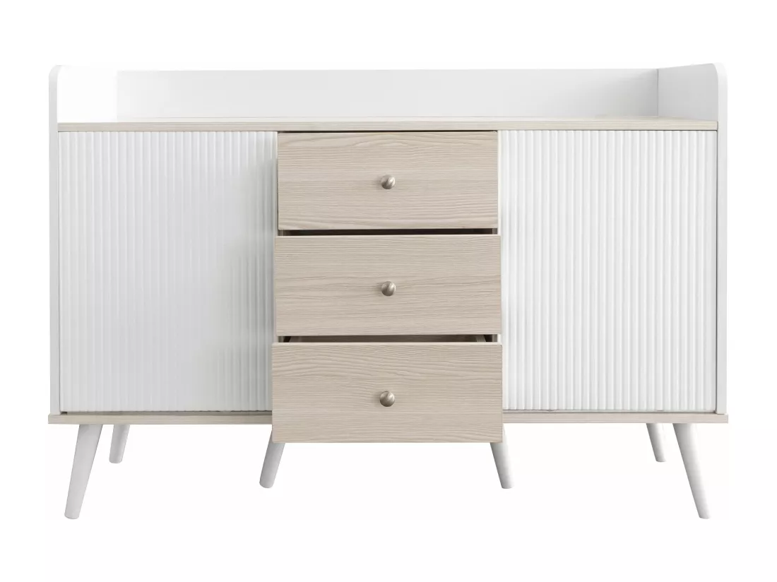 Buffet moderne à trois tiroirs en bois, un,d75cm×h77cm