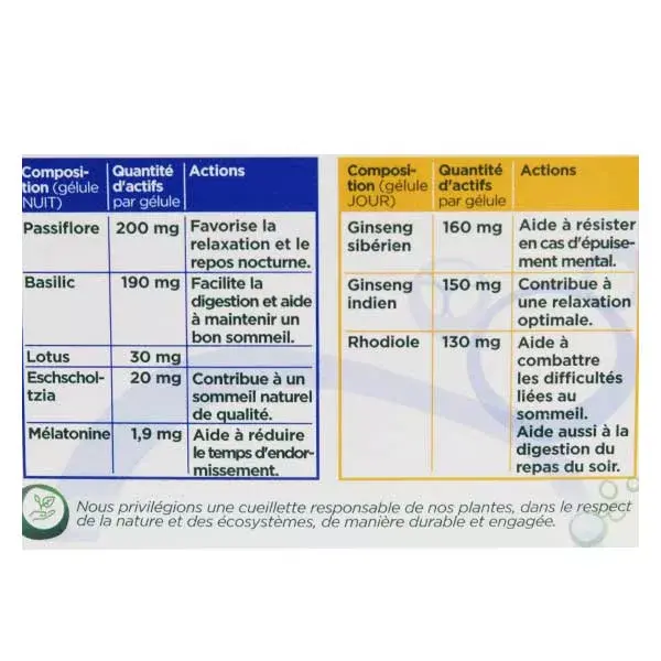 Lehning Organic Sleep Day Night 2 x 30 cápsulas