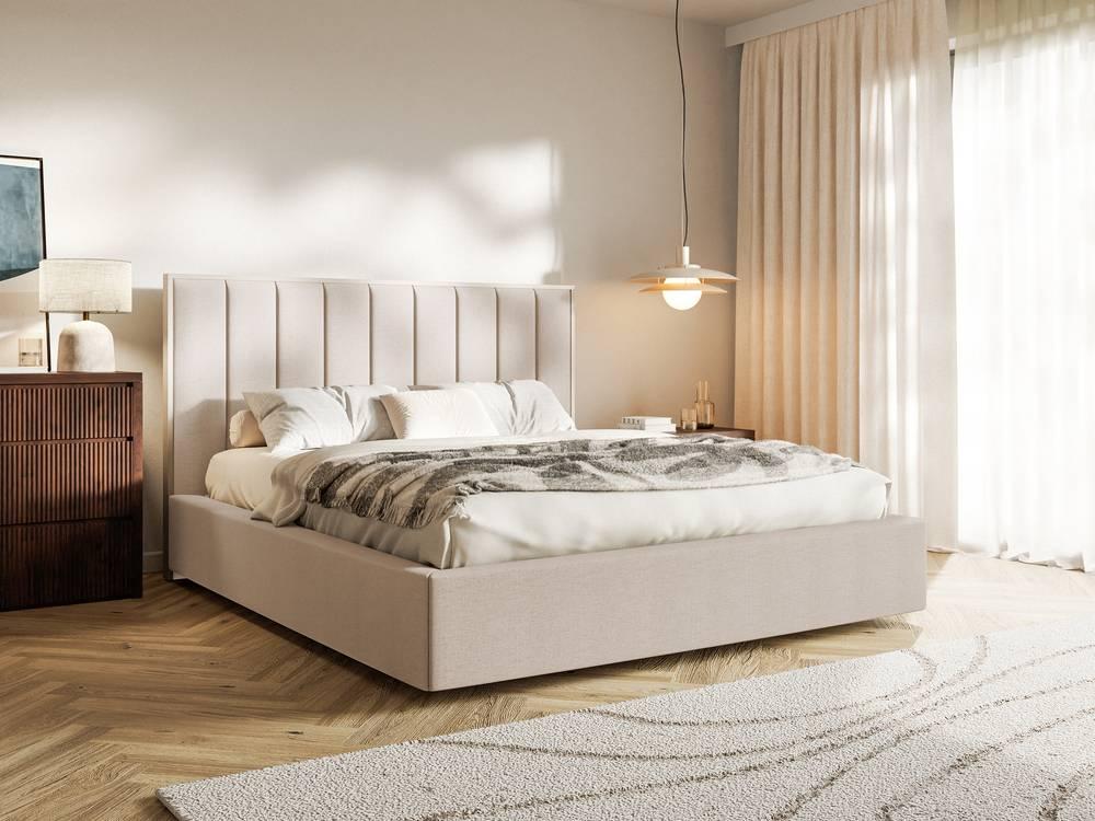NADUVI Collection Bedframe Taavi chenille 180 x 200 cm
