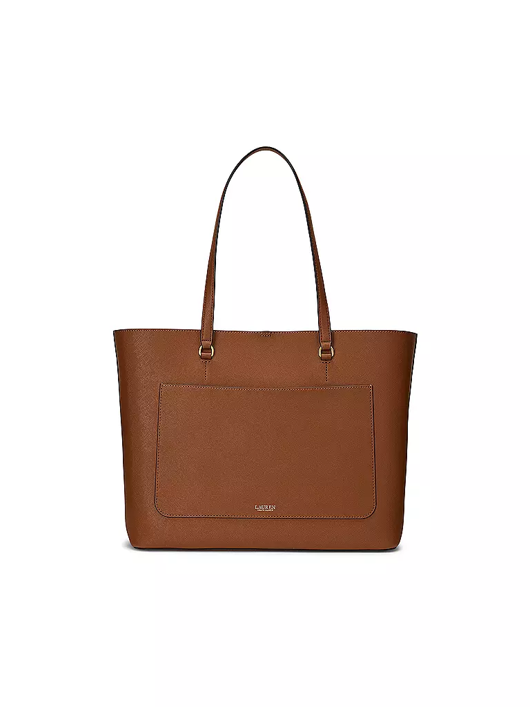 LAUREN RALPH LAUREN Ledertasche - Shopper KARLY TOTE Large braun