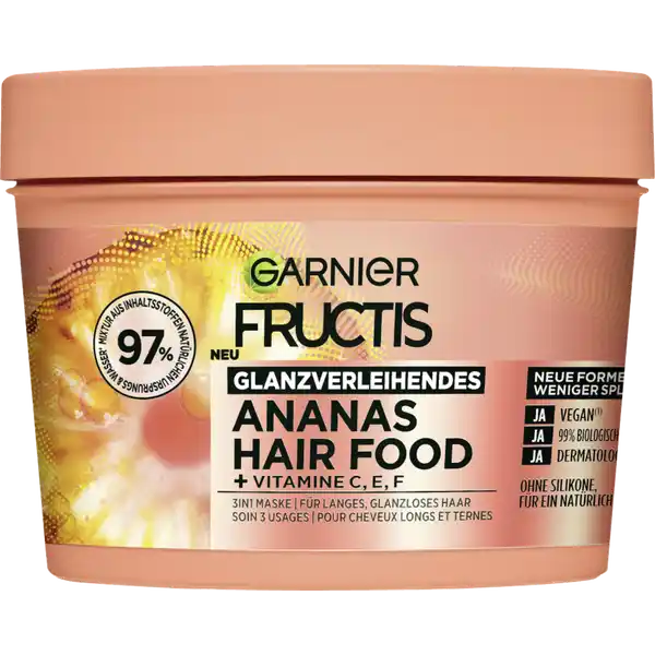 Haarkur Ananas Hair Food 3in1 Maske Glanzloses Haar