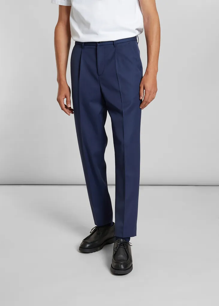 Pantalon à plis en laine mélangée L'Exception Paris
