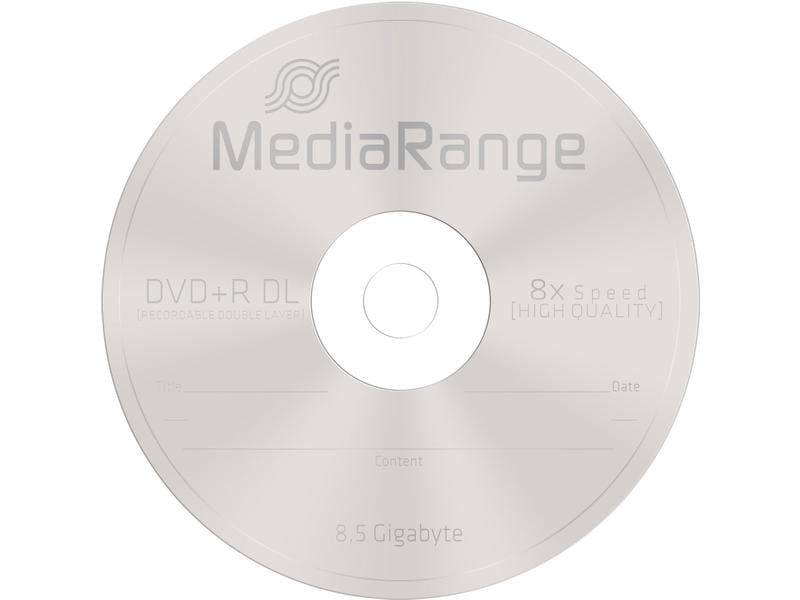 MediaRange DVD R Medien 8.5 GB, Slimcase (5 Stück) DVD-Rohlinge, Double Layer