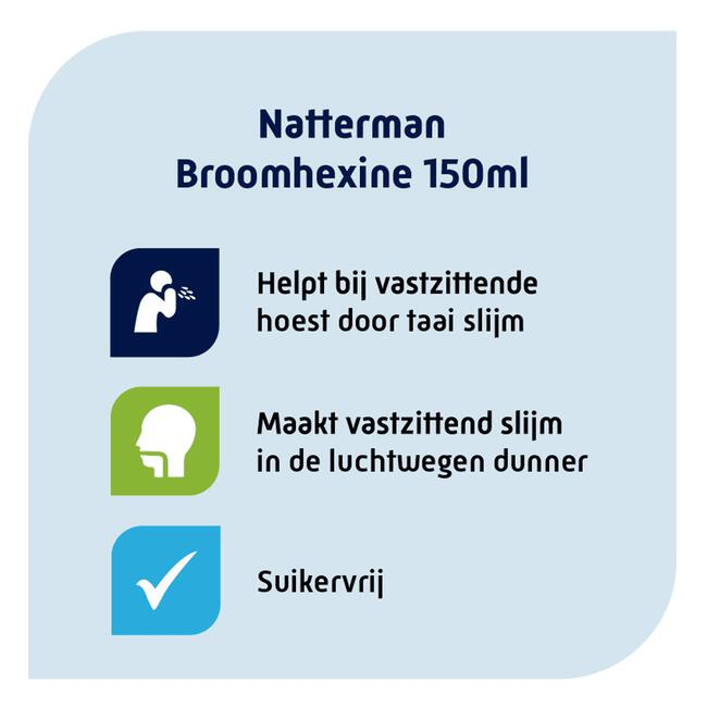 Natterman Broomhexine Extra Sterk 8mg/5ml 150 ML