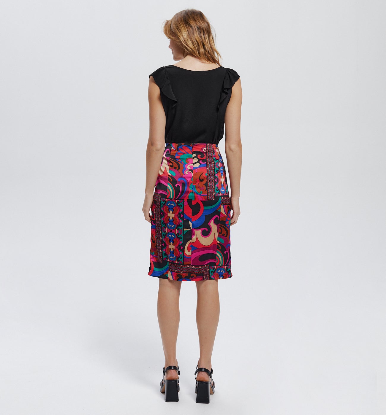 Top à volants Femme - Noir
