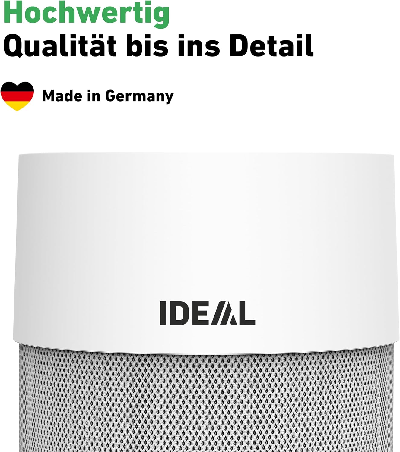 Luftreiniger IDEAL AP40 PRO bis 50m², HEPA- und Aktivkohlefilter, CADR 434 m³/h, 99,99% Filterleistung (Allergiker, Feinstaub, Pollen, Bakterien,), Made in Germany