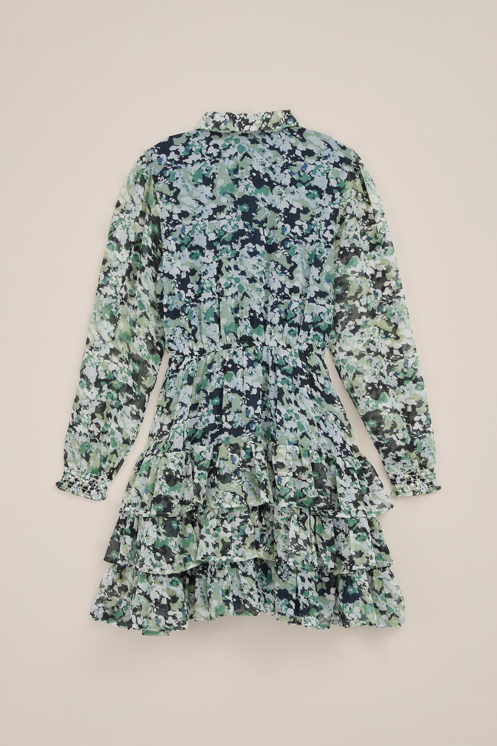 Meisjes jurk met dessin WE Fashion Lichtgroen