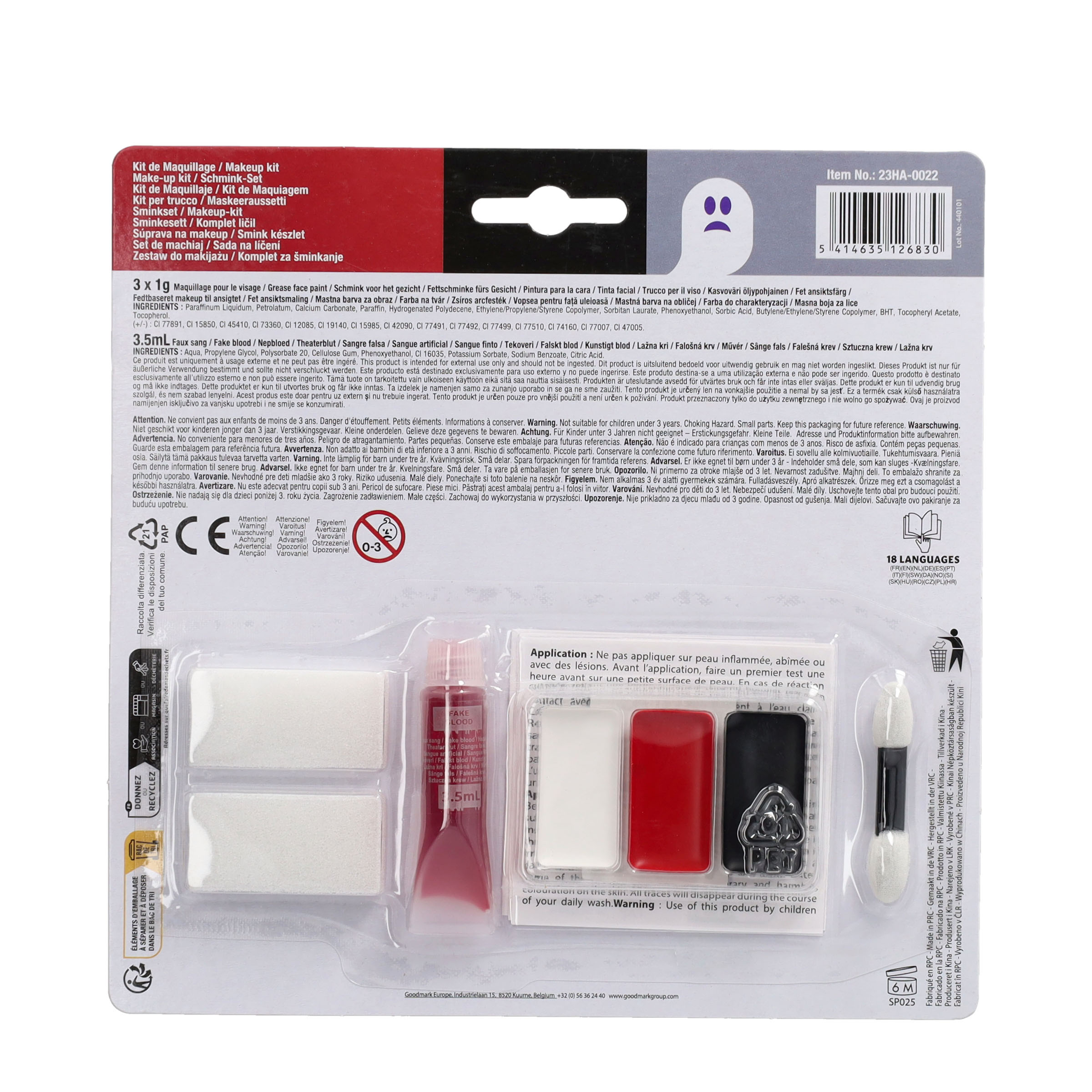 (7-tlg. Set) Make Up Kit Zombie Fett Farben Fasnacht Kostüm Zubehör Motto Party Gesichts Schminke Halloween Requisite (725.26830) - Bunt