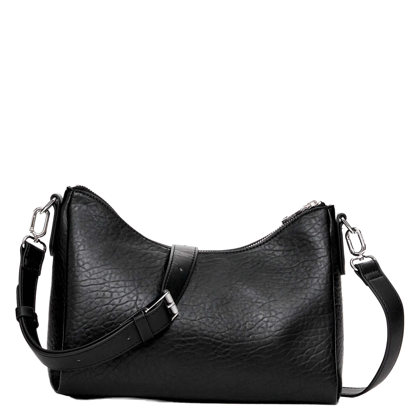 Sac à main aspect cuir | Noir