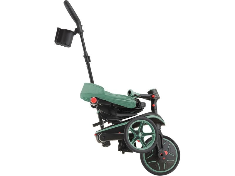 GLOBBER Trike Explorer Foldable 4 in 1, Olivgrün All-in-One-Baby-Dreirad und Kinder-Laufrad
