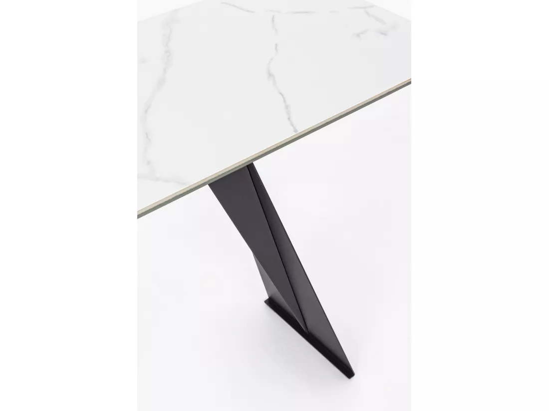 Console en céramique et pieds en acier bicolore Baba 120cm