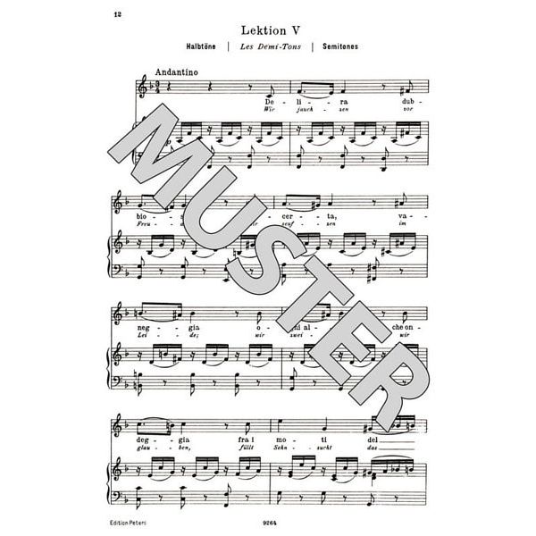 Edition Peters Vaccai Metodo Canto Medium