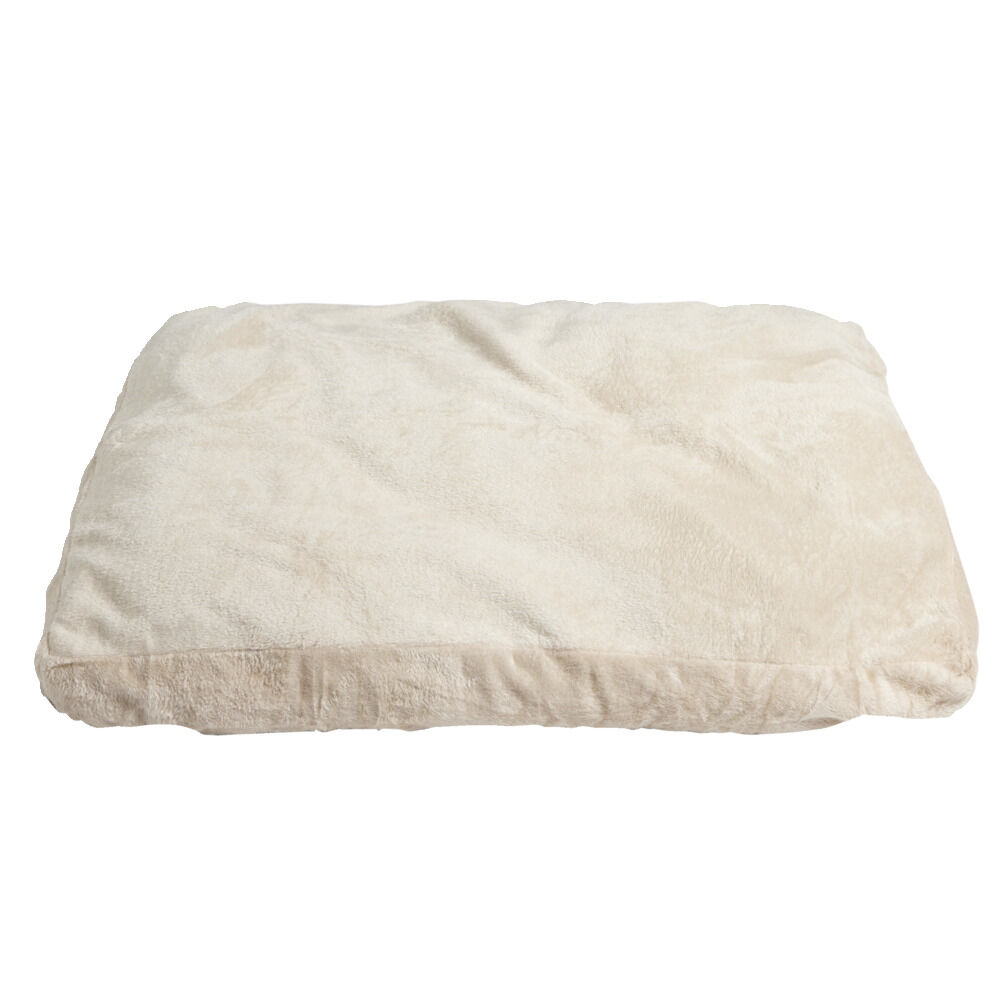 Couchage pour chien tissu beige format XL 100x80xH10cm