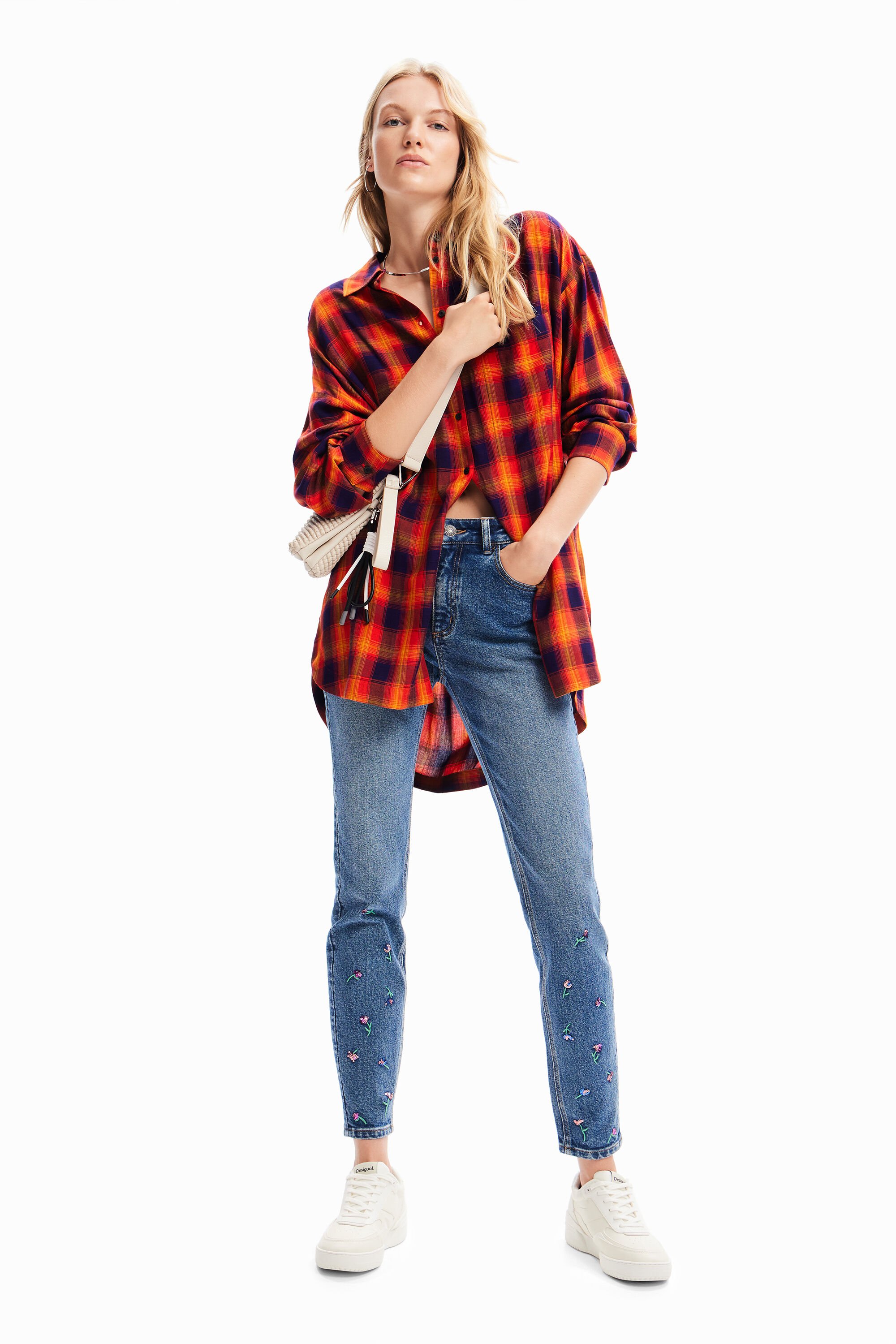 Chemise oversize carreaux