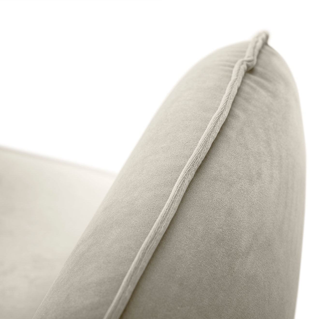 Cosmopolitan Design Fauteuil en Velours Vienna beige - 95x92x95 cm