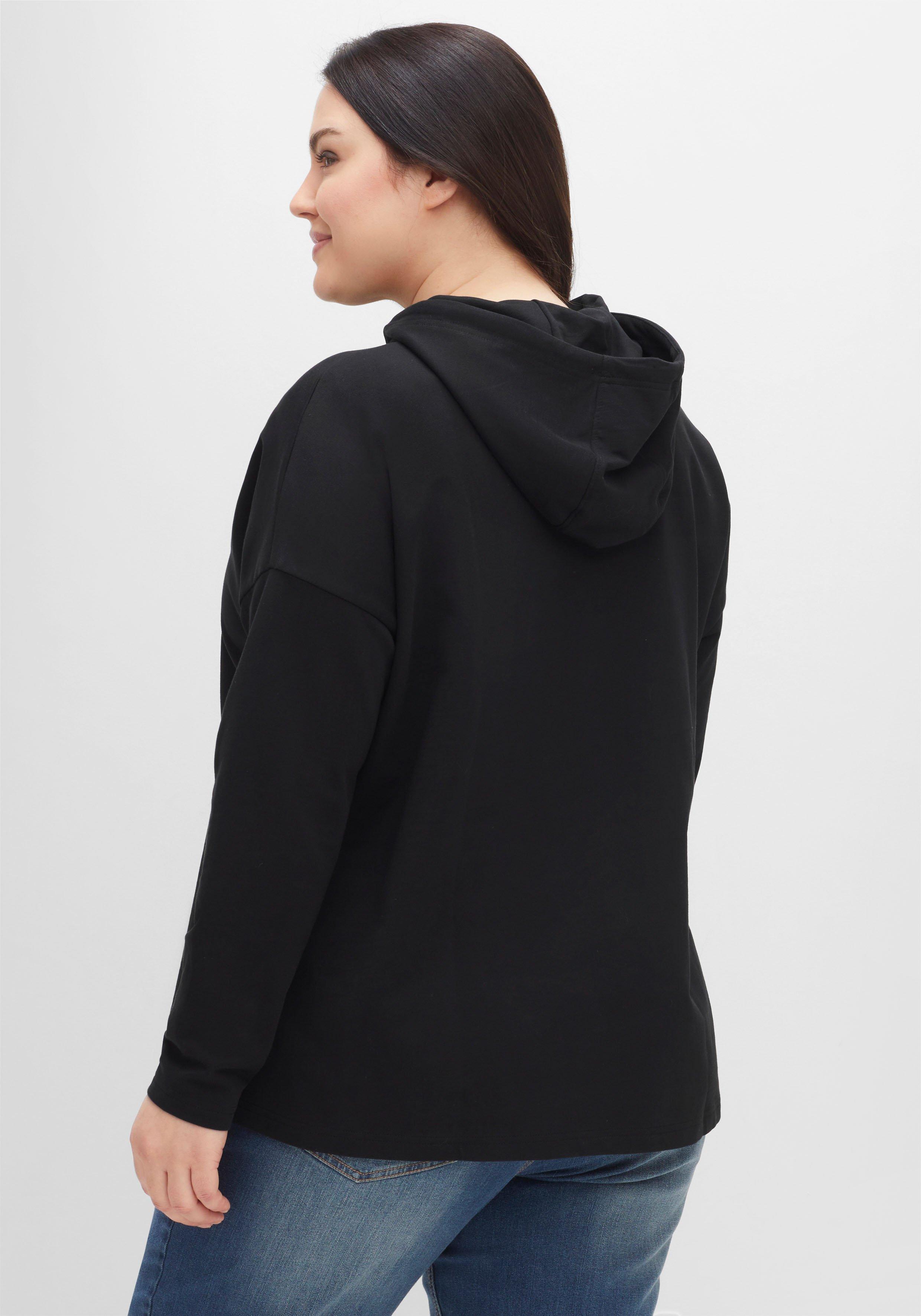 Kapuzensweatshirt mit Frontdruck, in A-Linie