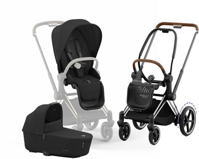 Cybex e-Priam Duovogn, Sepia Black/Chrome Brown