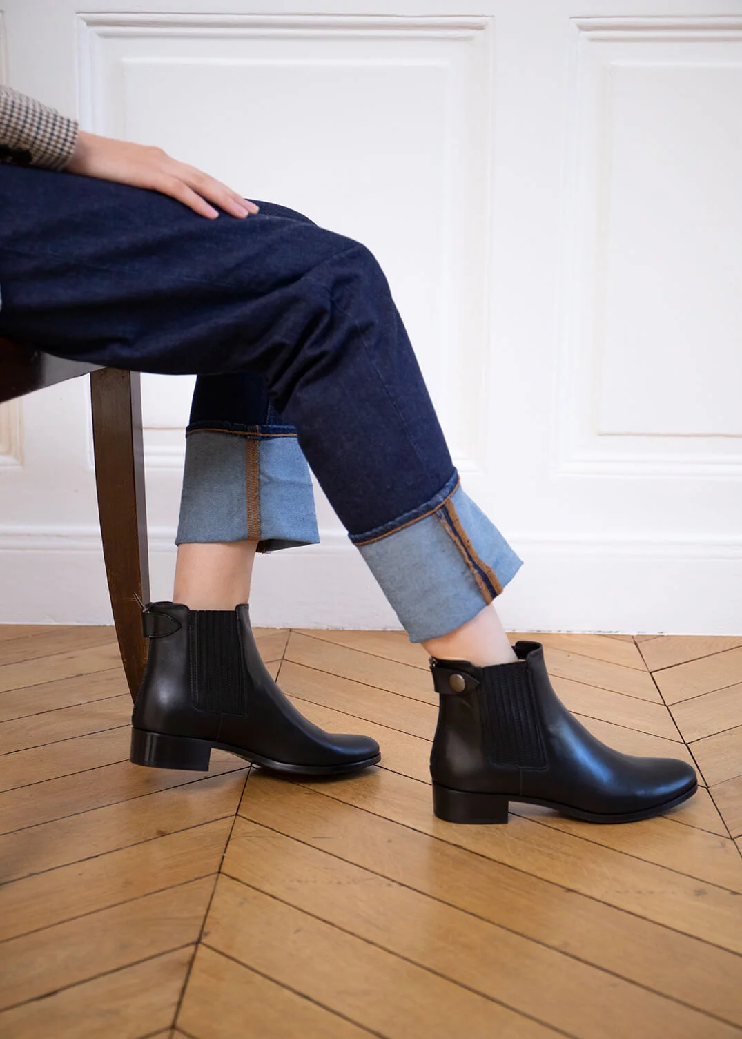 BOOTS ESQUIROL CUIR NOIR