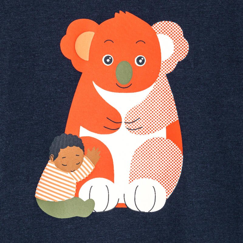 T-shirt koala câlin bleu bébé garçon Bleu