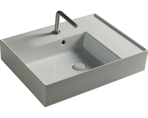 Jungborn QUATTRO wastafel, planchet rechts, 61 x 46 cm, glanzend wit