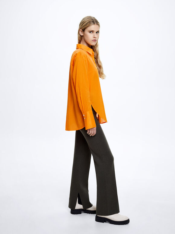 Camisa 100% Algodón - Naranja