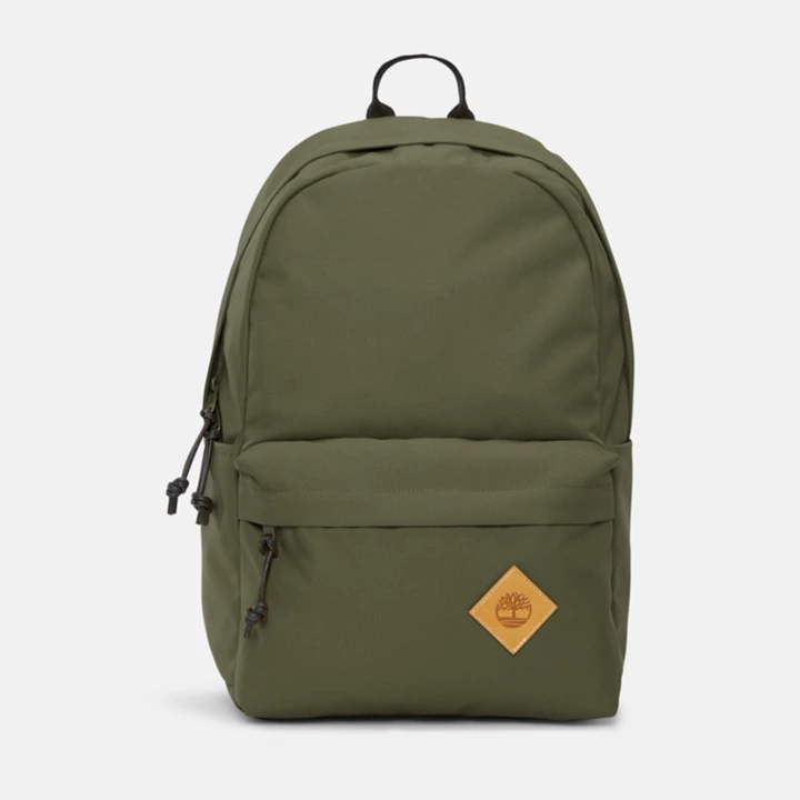 Mochila Timberland Core unissex na cor verde-escura.