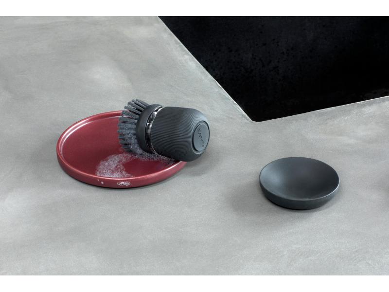 Brabantia Spülbürste mit Seifenspender Dunkelgrau Spülbürste mit integriertem Seifenspender Sink Side