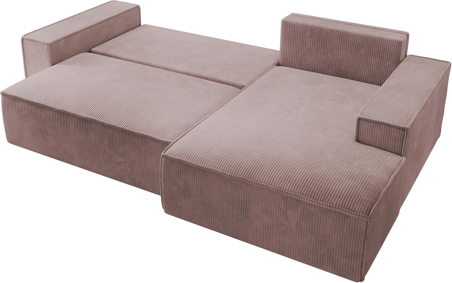 Selsey Sofa Ecksofa Eckcouch Schlafsofa Couch Mit Stauraum Schlaffunktion Pflegeleicht Polyurethanschaum L Form Rechts Farese Rosa Cordoptik