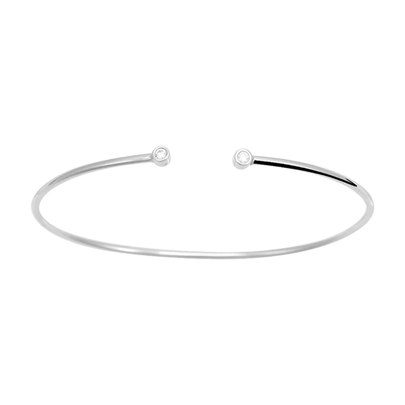 Bracelet Femme - Oxyde de zirconium - Argent 925 - Longueur : 18 cm
