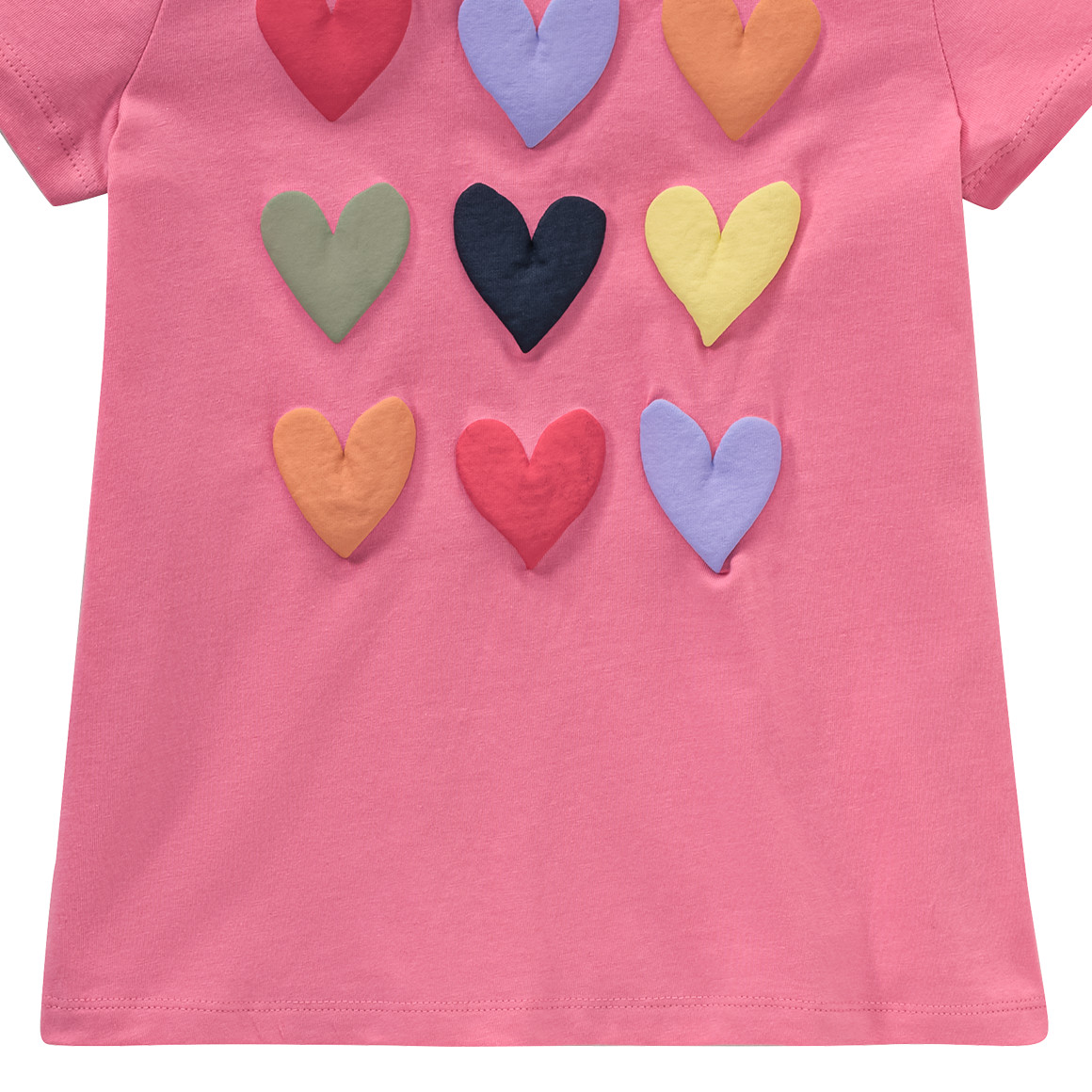 Jonas Nielsen Mädchen T-Shirt mit gummiertem Print pink