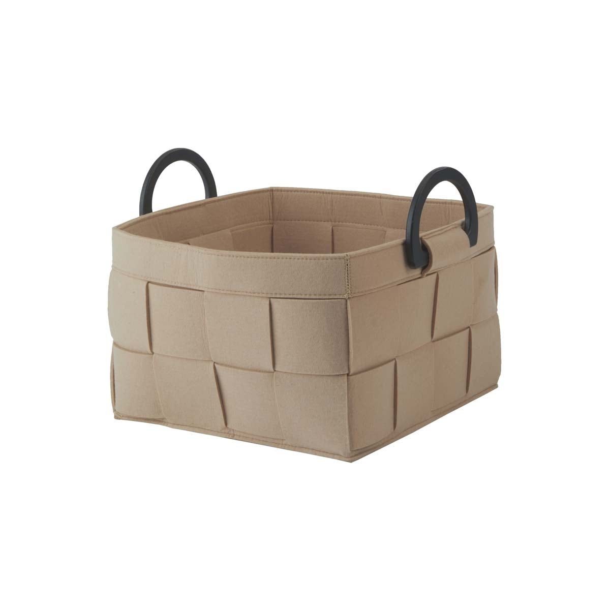 Dix Opbergmand Beige Small | Beige | Polyester | Bamboe