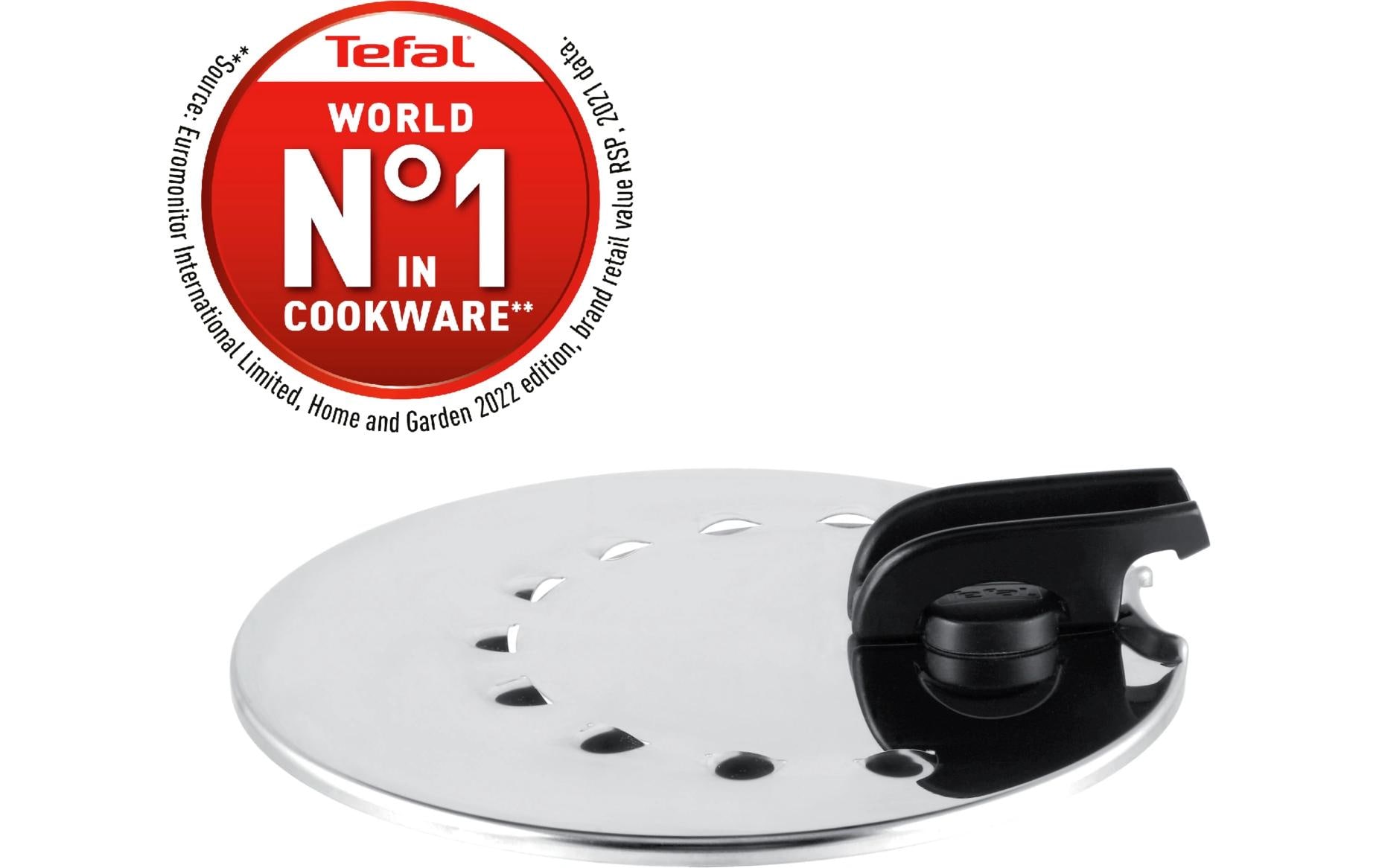 Multideckel Ingenio 20 cm/28 cm, Schwarz/SilberRunder Deckel