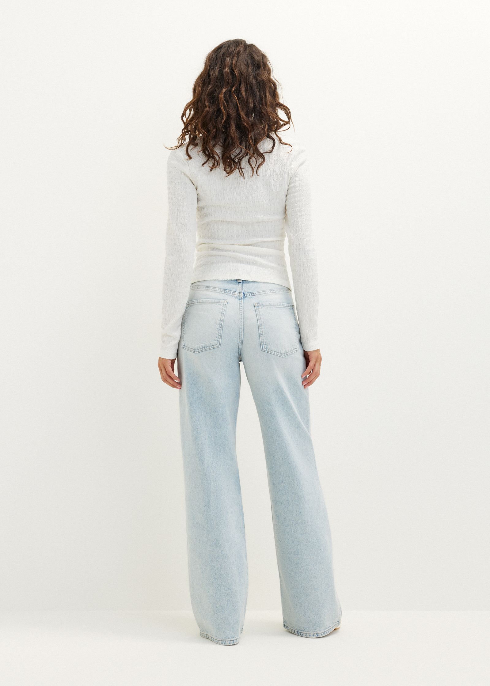 Asymmetrische wide leg jeans