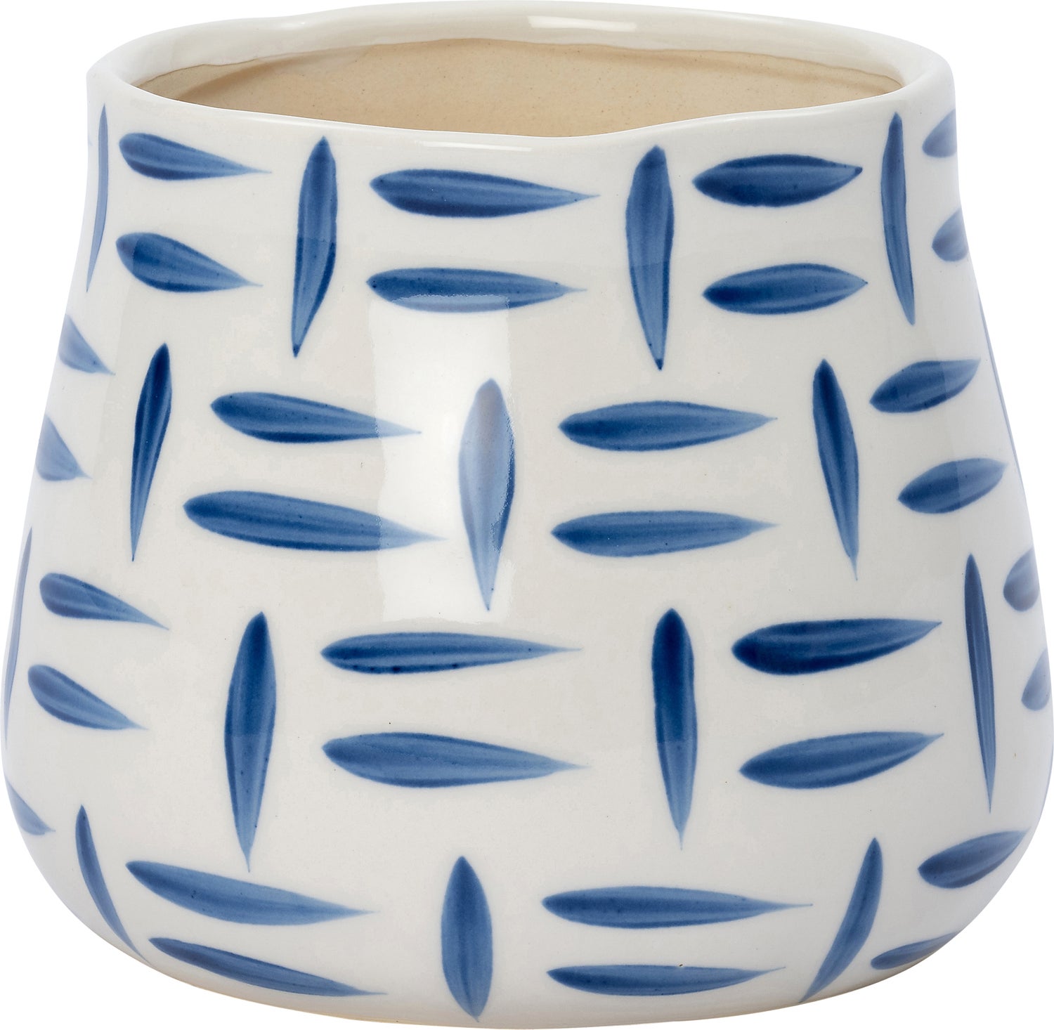Intratuin bloempot Tola wit / blauw D 11 H 9,5 cm