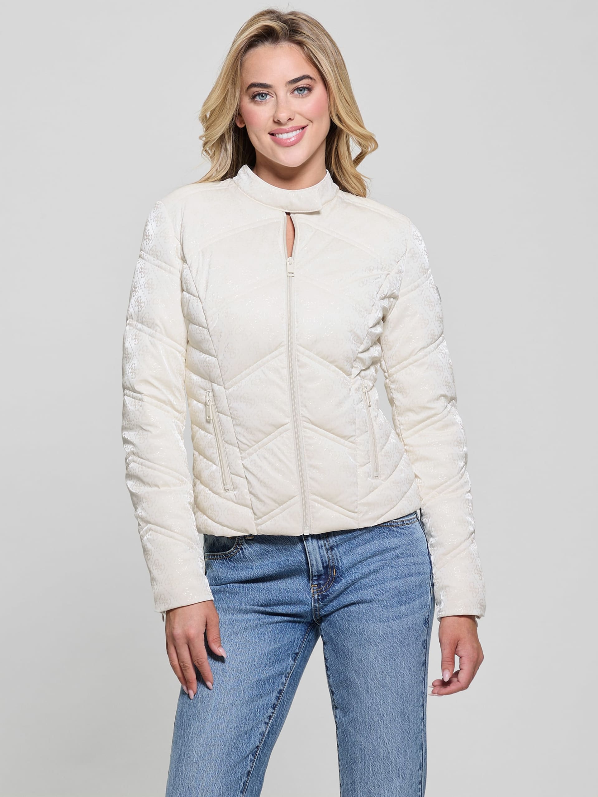 Jaqueta puffer com logo da Vona