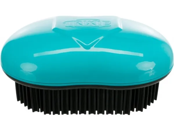 Trixie Upholstery and textile brush, TPR, 7 × 10 cm, sort/turkis